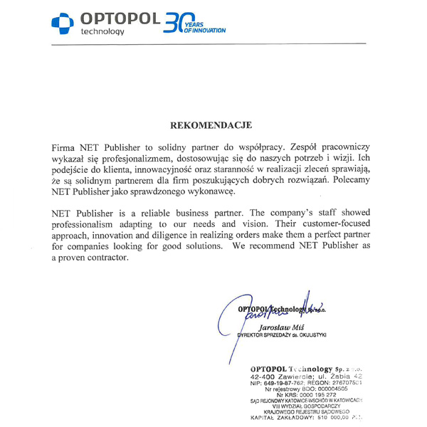 rekomendacje klientów